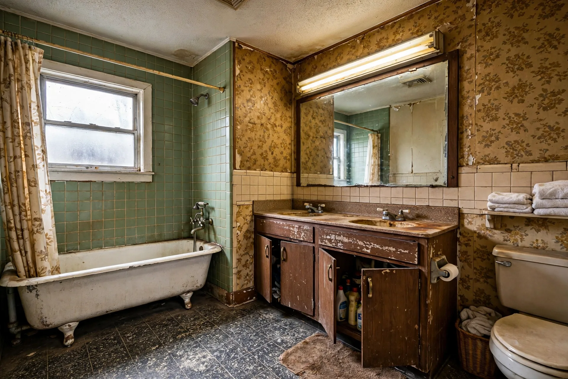 Before photo, Luxury Master Bath Remodel in Woodmore, by Bowie Bathroom Remodeling Company